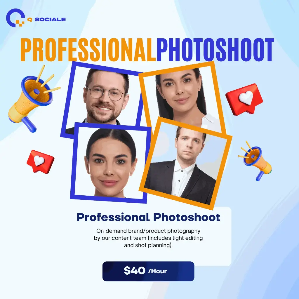  ⁠Professional Photoshoot $40/hour