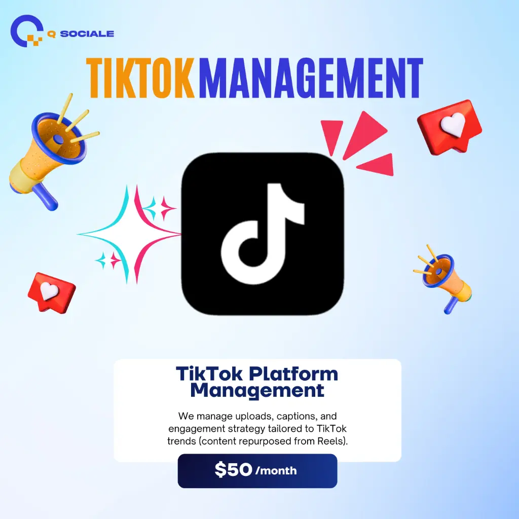 Tiktok Management $50/month
