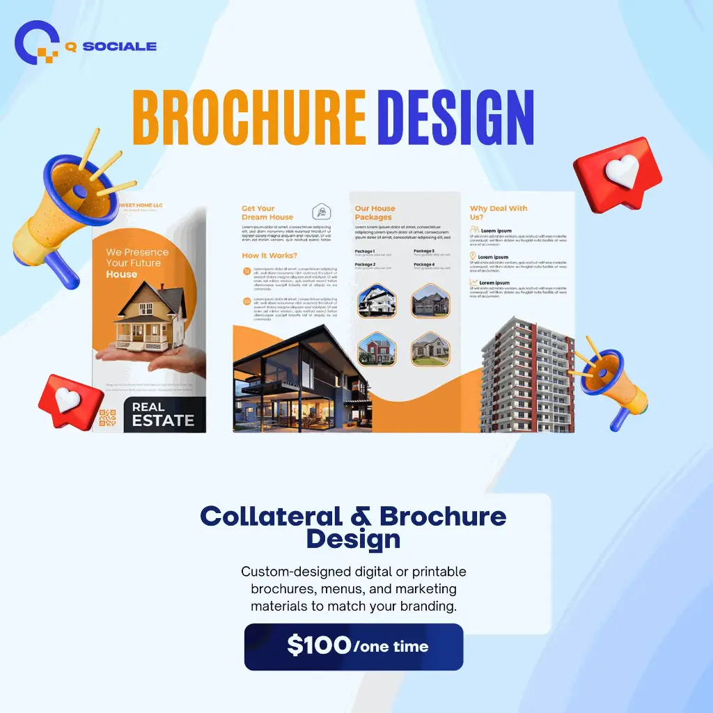 ⁠Collateral & Brochure Design $25/page