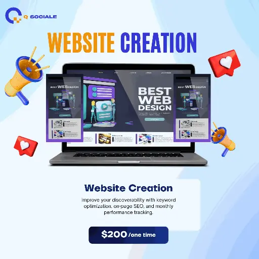 Website Creation – $200 (one-time) 